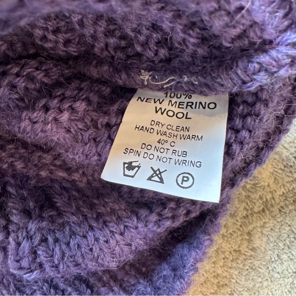 Blarney Wollen Mills Cable Knit Fisherman Wool Sweater Ireland Crew Neck XS - Picture 5 of 5